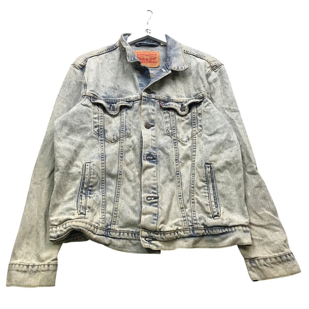 Levis Strauss & Co. Denim Jeans Trucker Jacket Womens Medium M Long Sleeve Blue